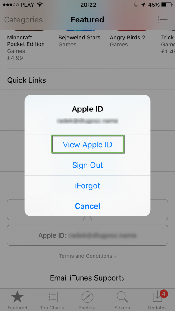 Szczegóły Apple ID