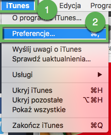 iTunes Preferencje